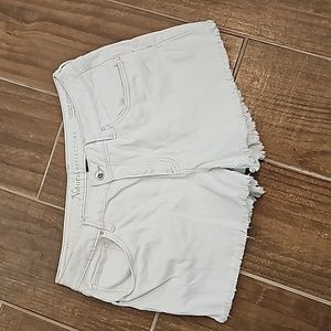 White denim shorts
